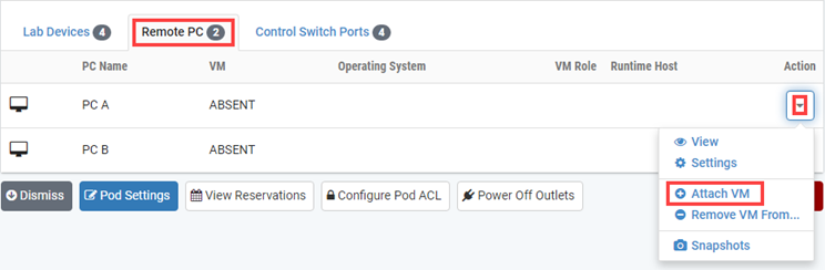 Remote PC Attach VM